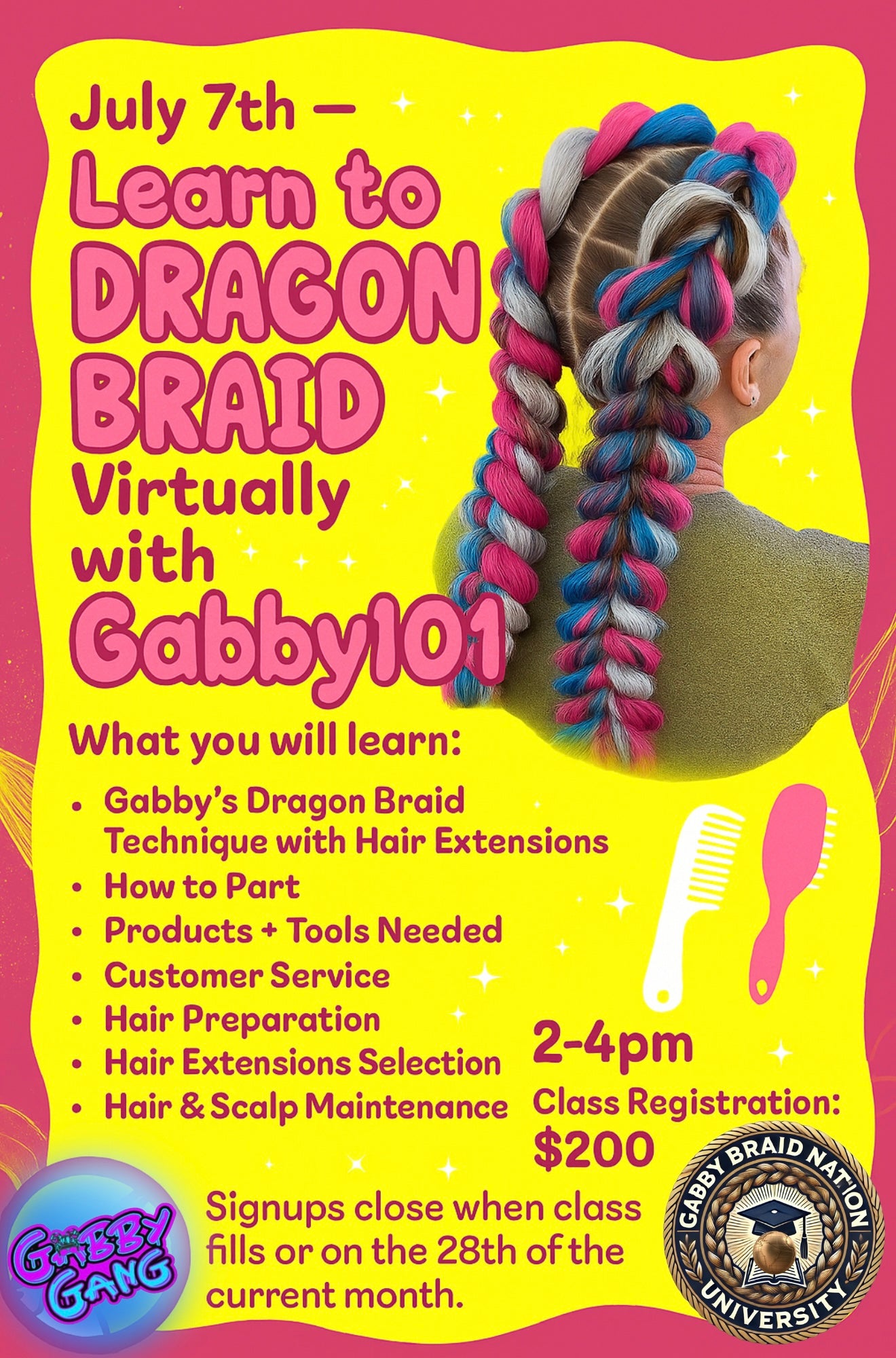 ***VIP Dragon Braid Class ***Sign Up Now