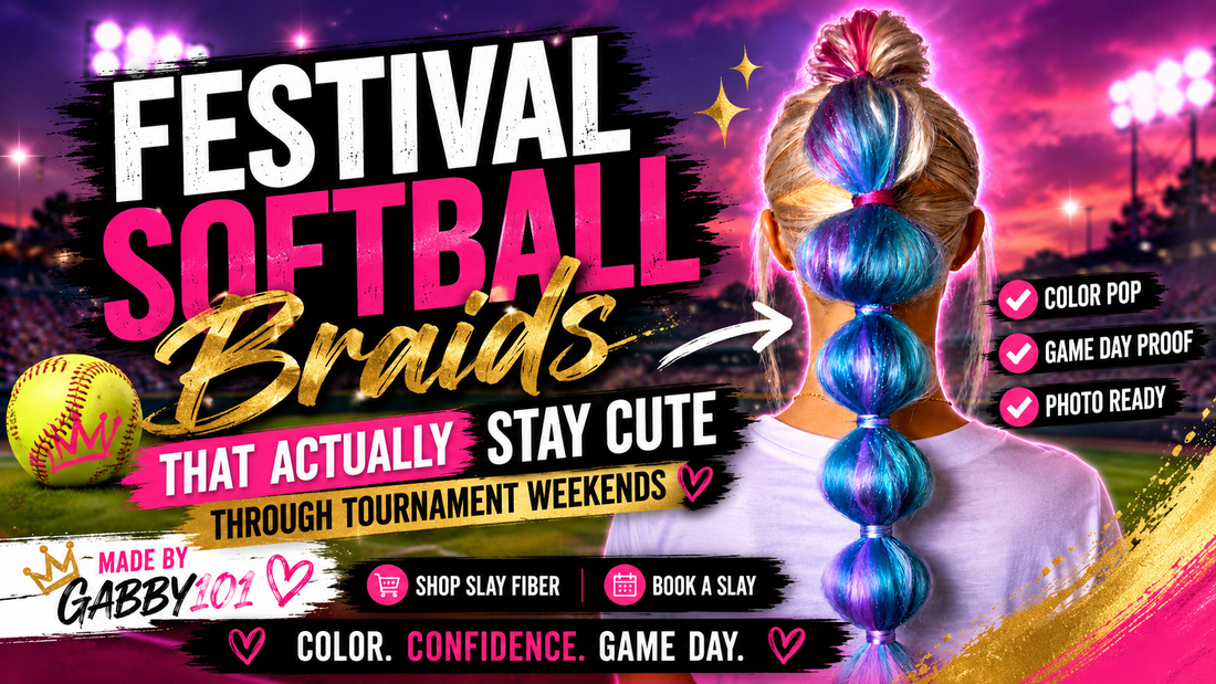 Color Pop Softball Braids: Festival Game Day Hair That Actually Holds