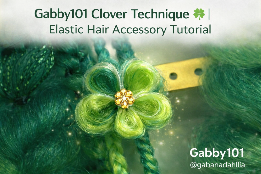Gabby101 Clover Technique 🍀 | Elastic Hair Accessory Tutorial