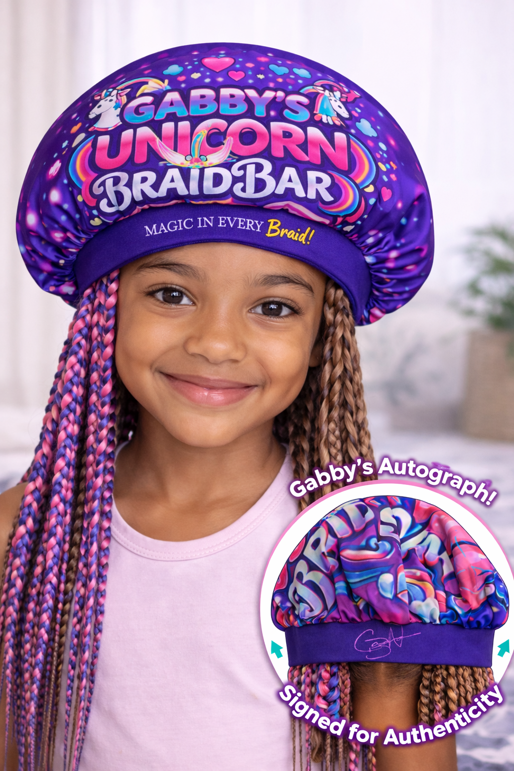 Unicorn Braid Bar Bonnet