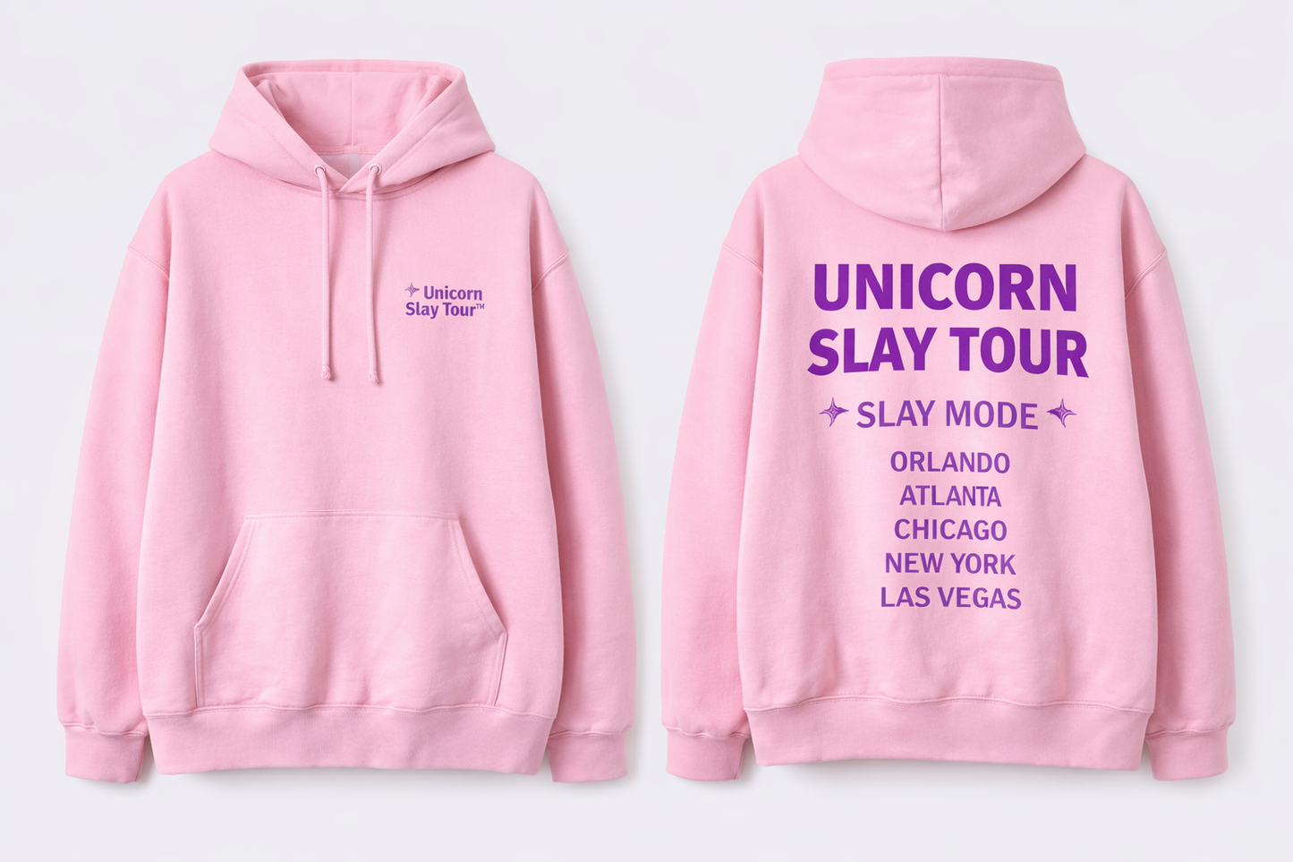 Unicorn Slay Tour™ Signature Hoodie & Pants Set — Tour Pink