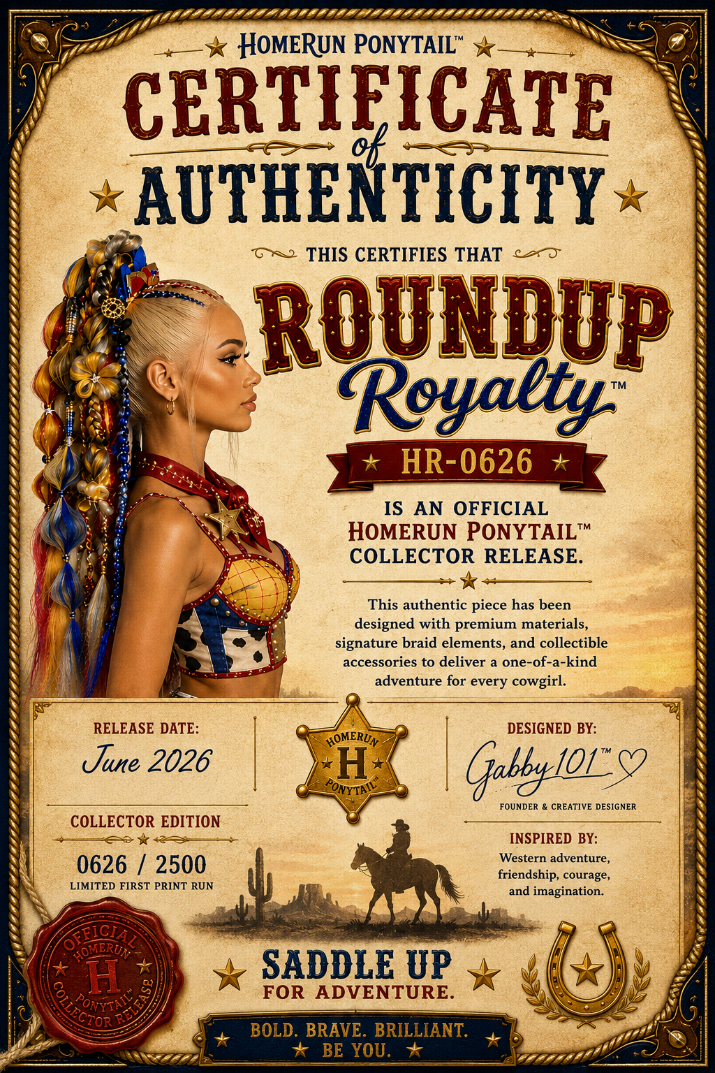 Roundup Royalty™ Homerun Ponytail™ Collector Release