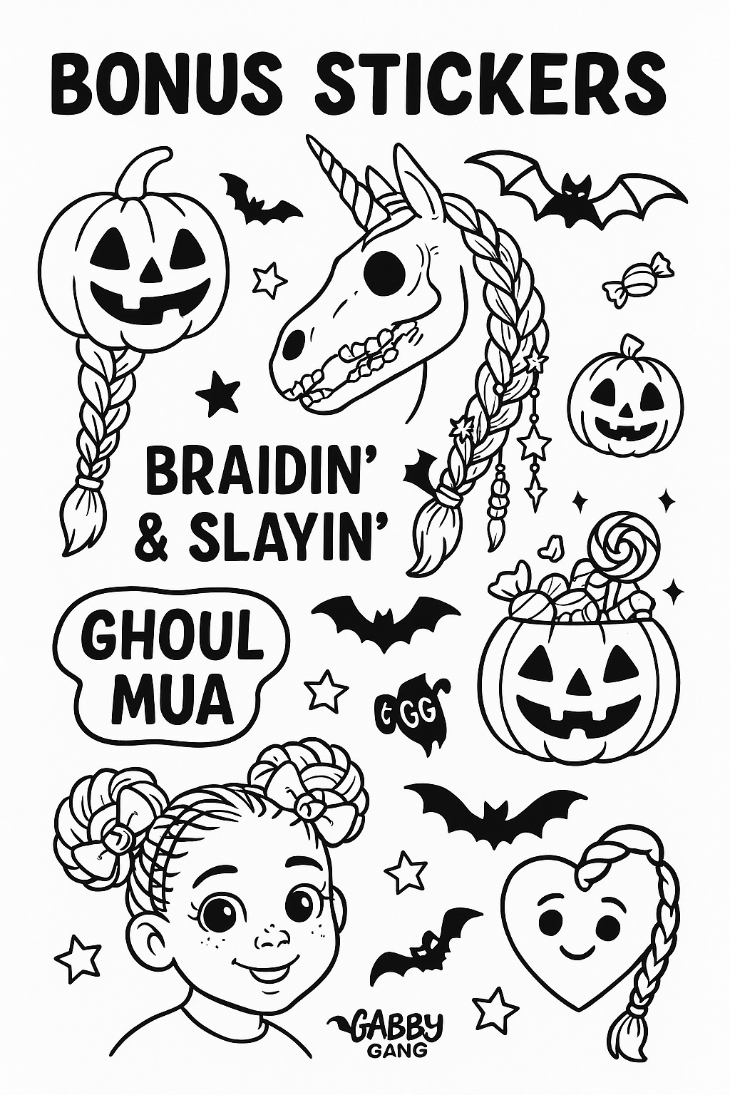 Gabby’s Spooky Slay Coloring eBook (Printable PDF)