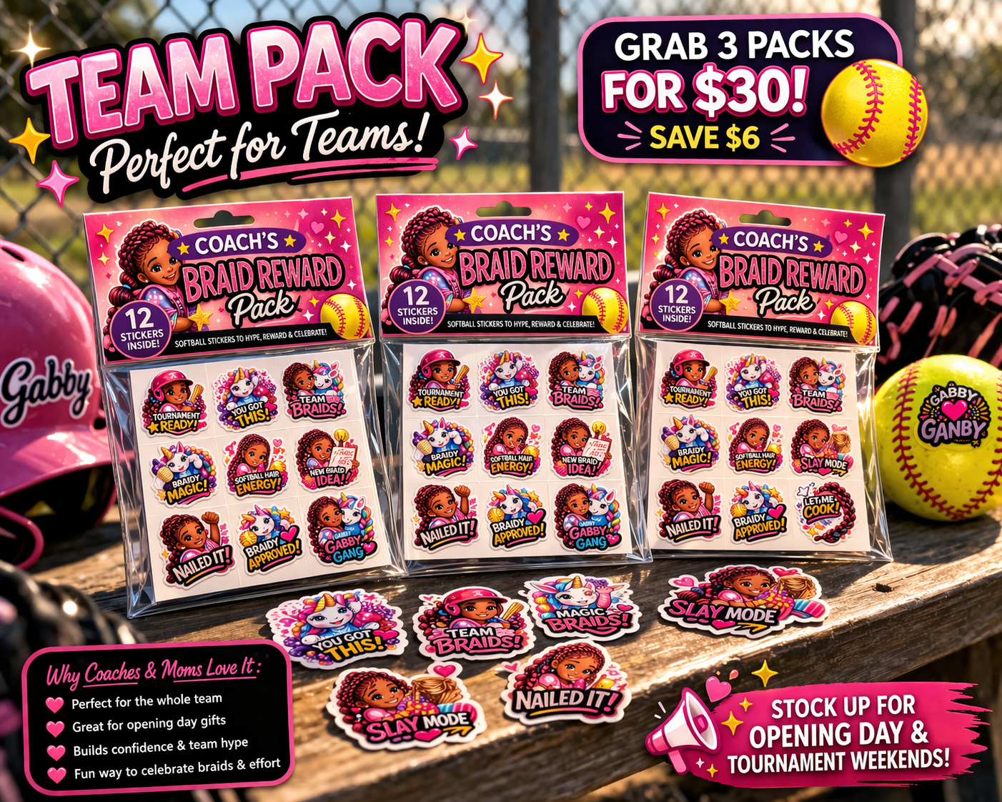 Coach’s Braid Reward Pack™