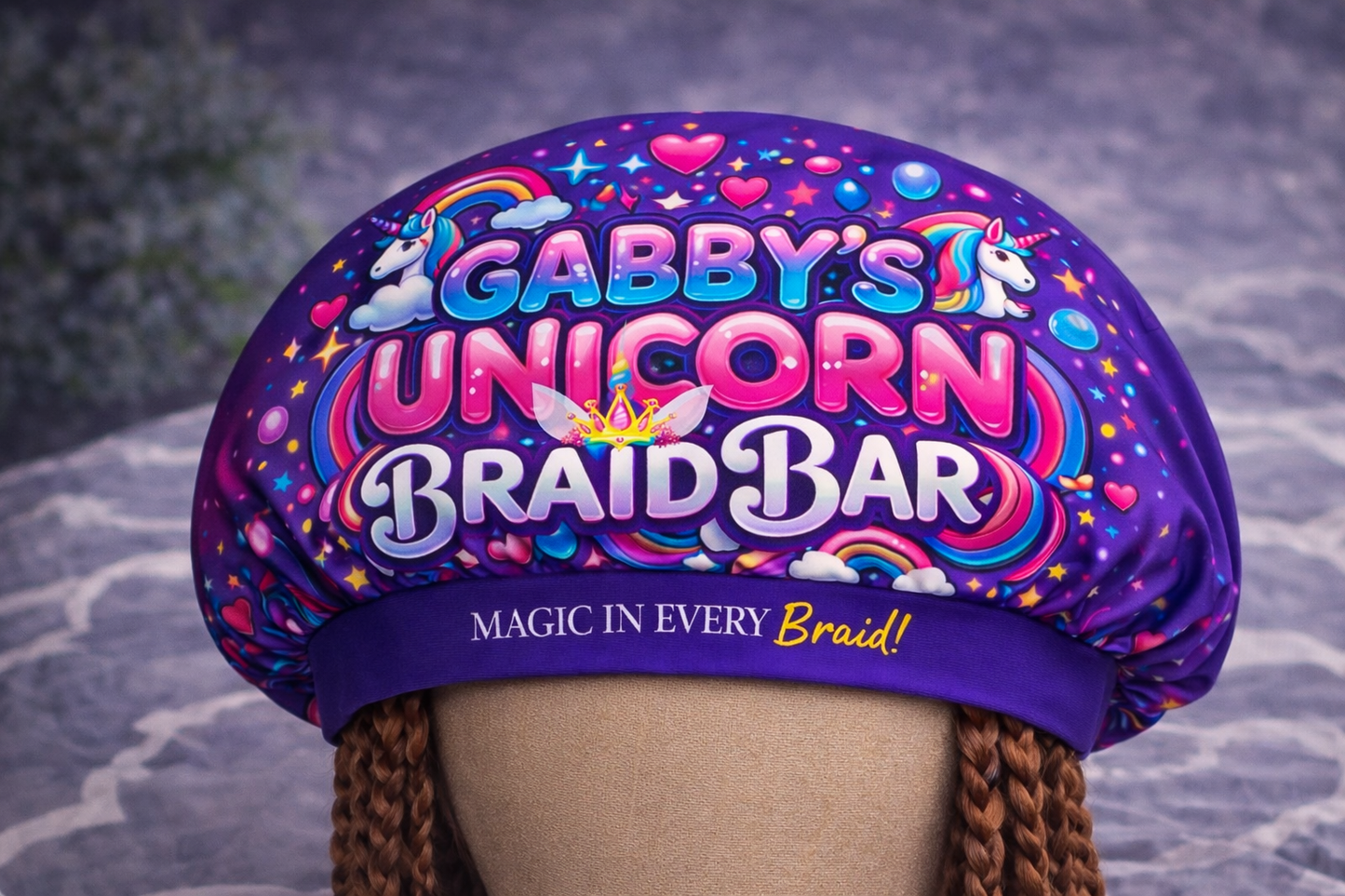Unicorn Braid Bar Bonnet