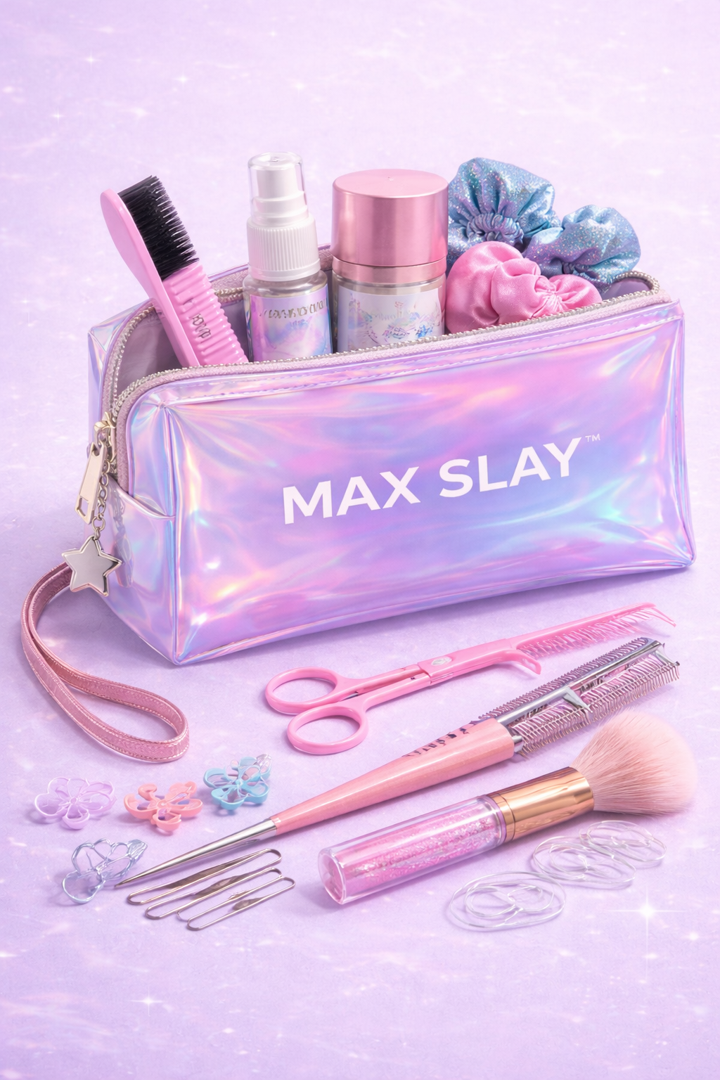 MAX SLAY™ Holographic Braid & Beauty Pouch