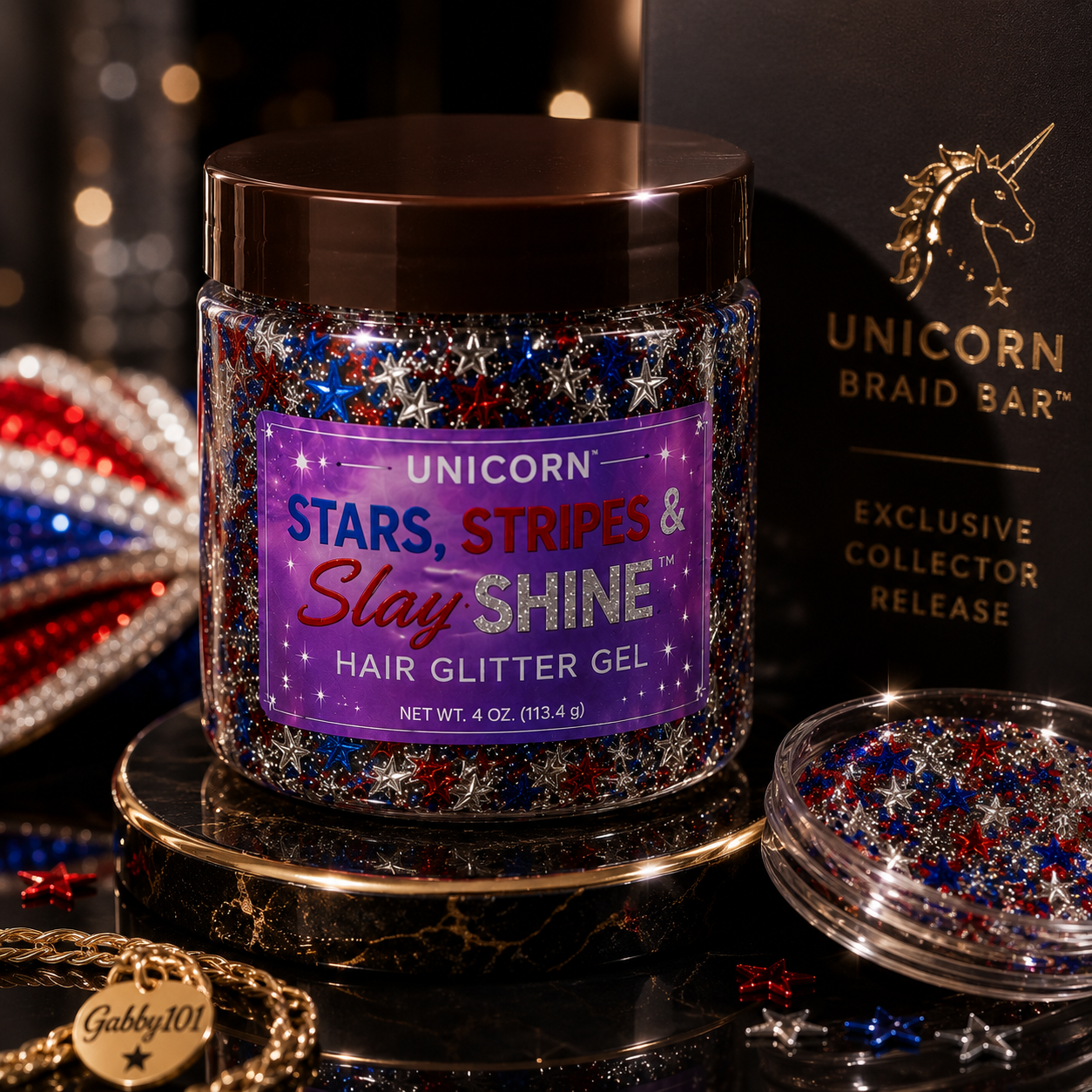Stars, Stripes & Slay Shine™ Hair Glitter Gel