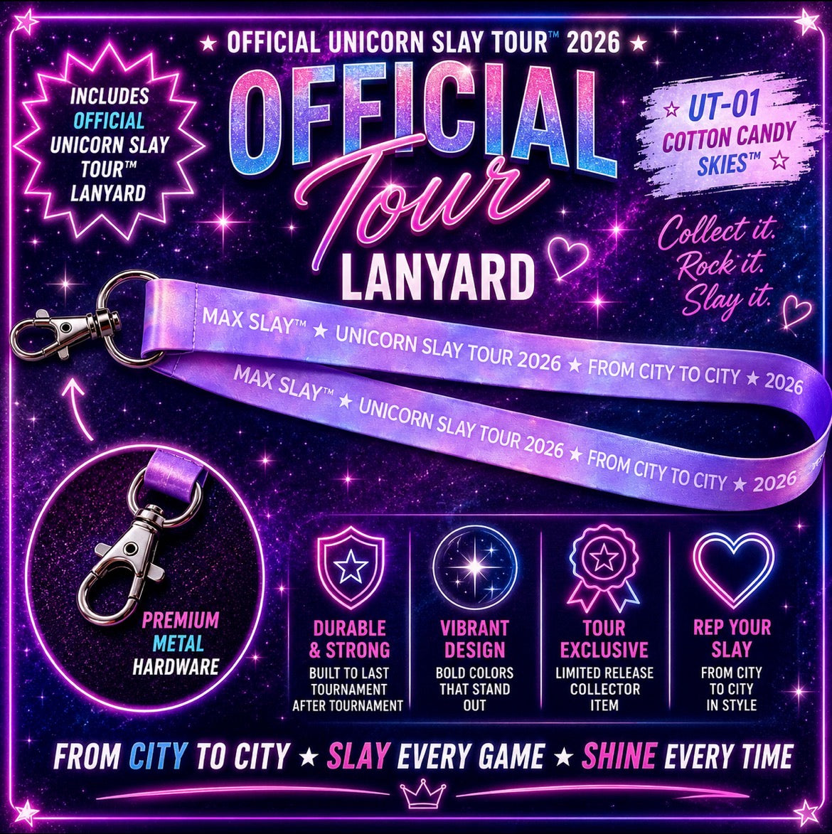 Unicorn Slay Tour™ 2026 — UT-01 Cotton Candy Skies