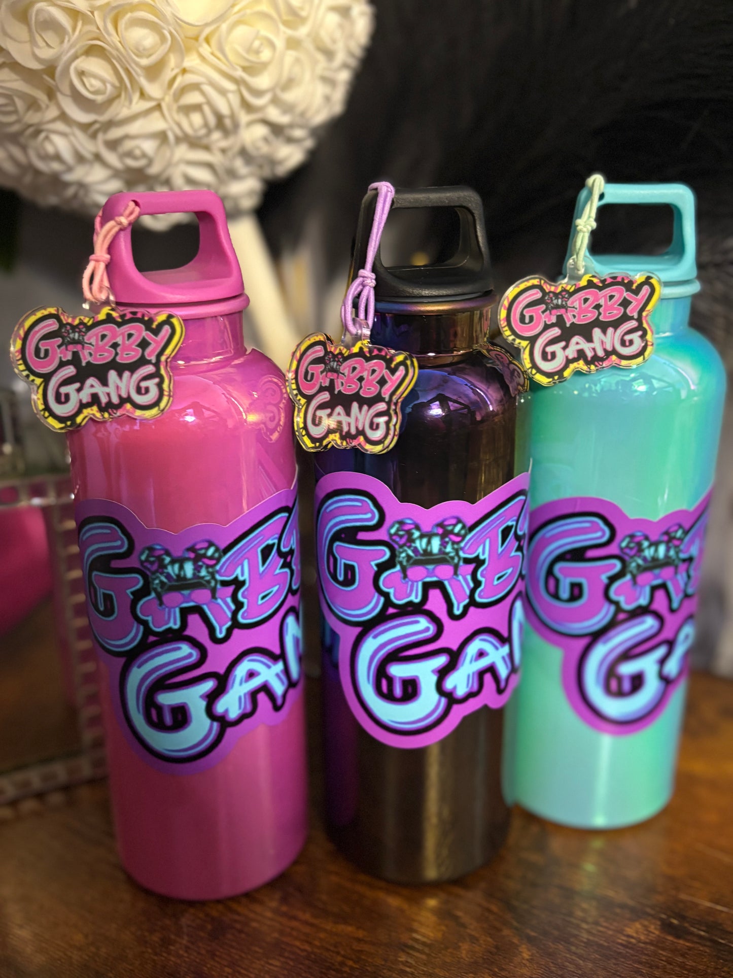 Gabby Gang Signature Water Bottle w/ Charm
