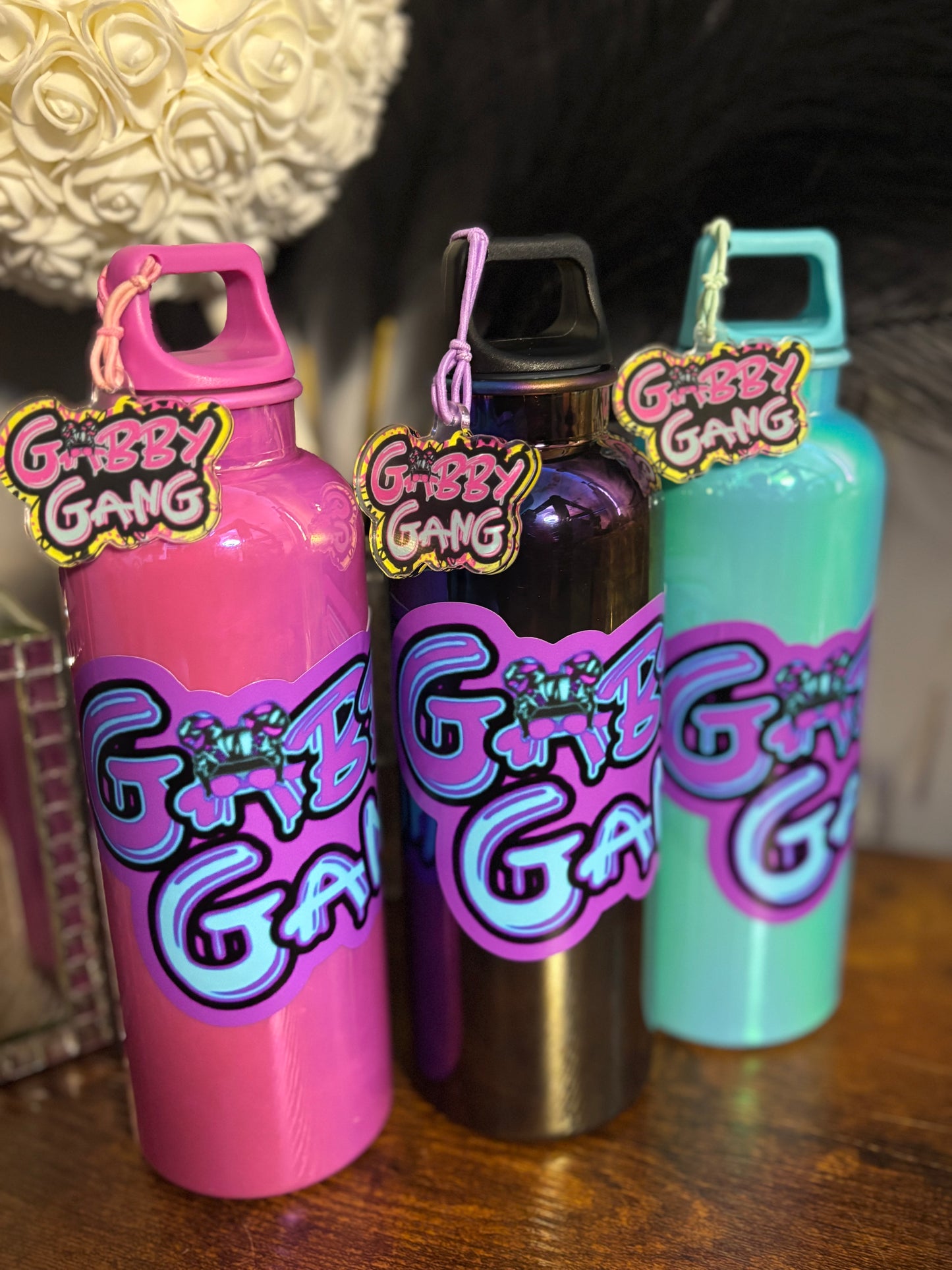 Gabby Gang Signature Water Bottle w/ Charm