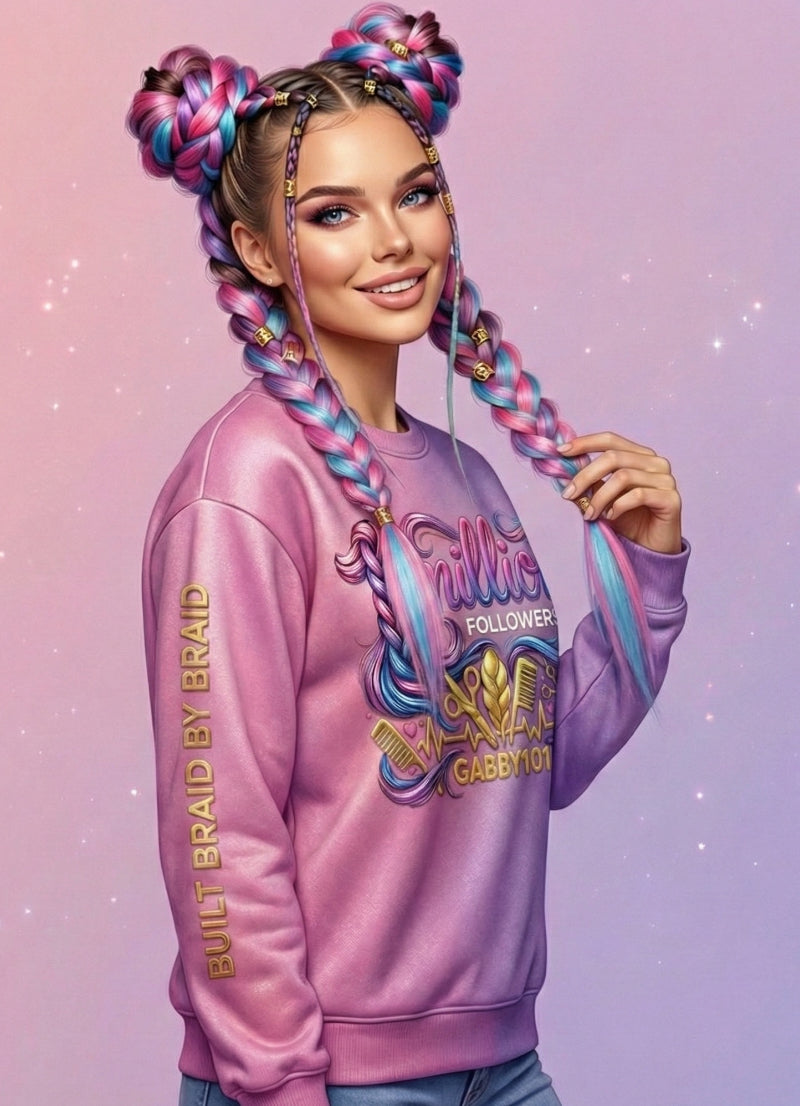1 Million Slays Crewneck — Built Braid by Braid
