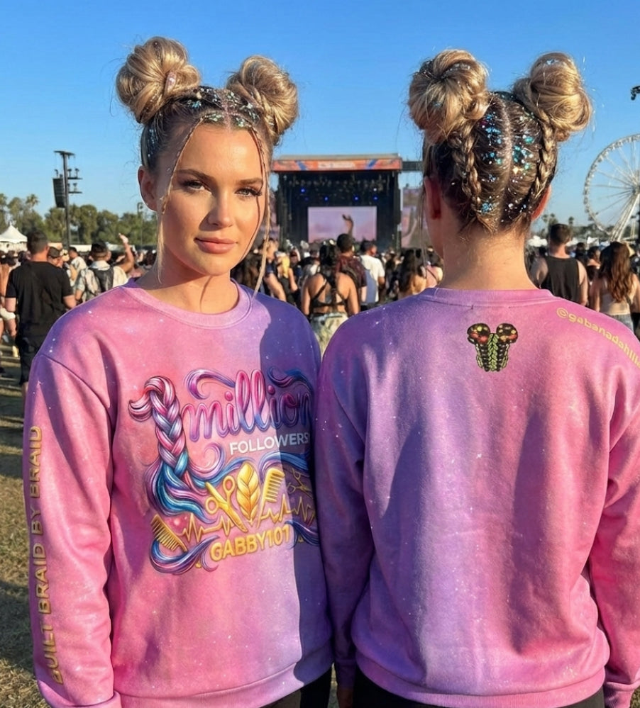 1 Million Slays Crewneck — Built Braid by Braid