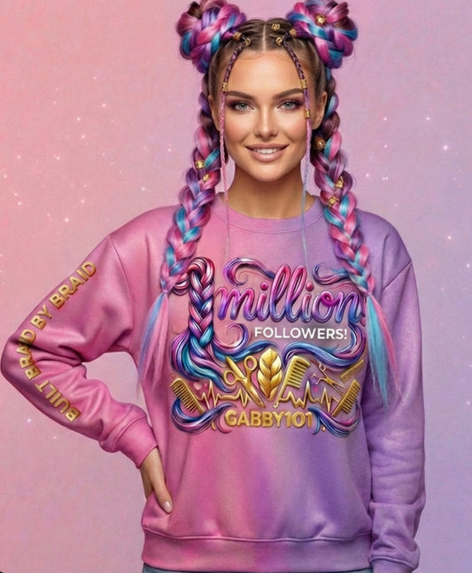 1 Million Slays Crewneck — Built Braid by Braid