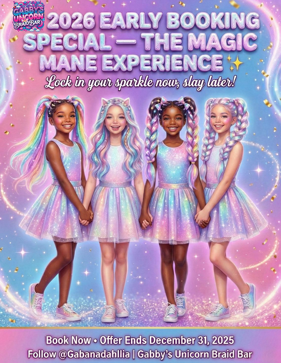 2026 Ultimate Unicorn Braid Party Package (Lock in 2025 Rates!)