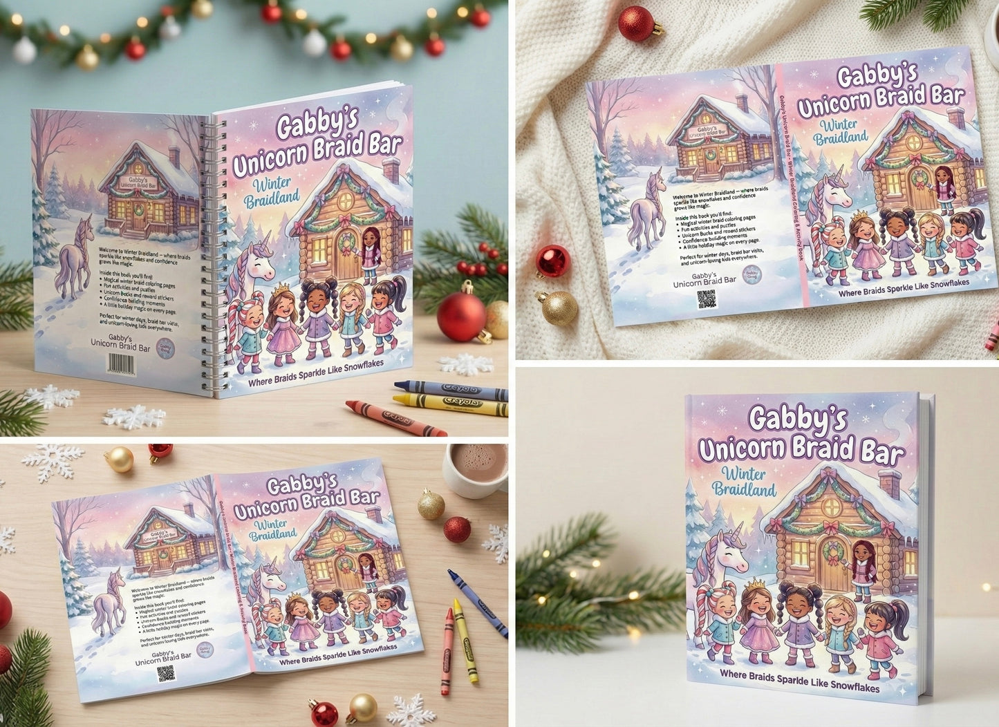 Winter Braidland Coloring Book | Gabby’s Unicorn Braid Bar