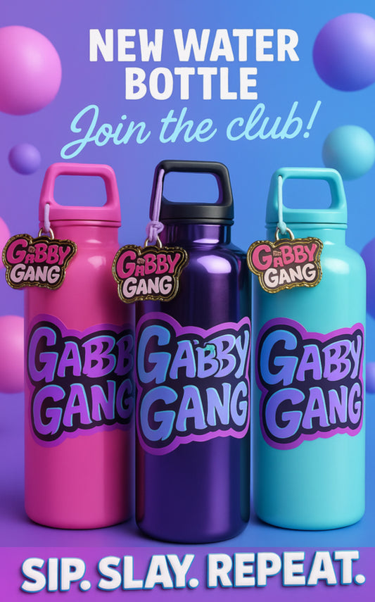 Gabby Gang Signature Water Bottle w/ Charm