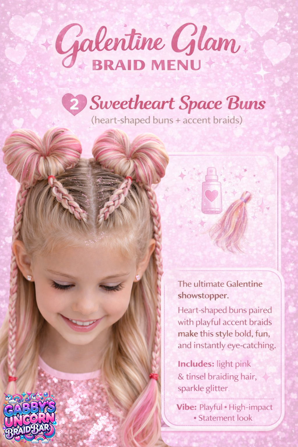 💕 GALENTINE GLAM & BRAIDS 💕 Unicorn Braid Bar • February Exclusive