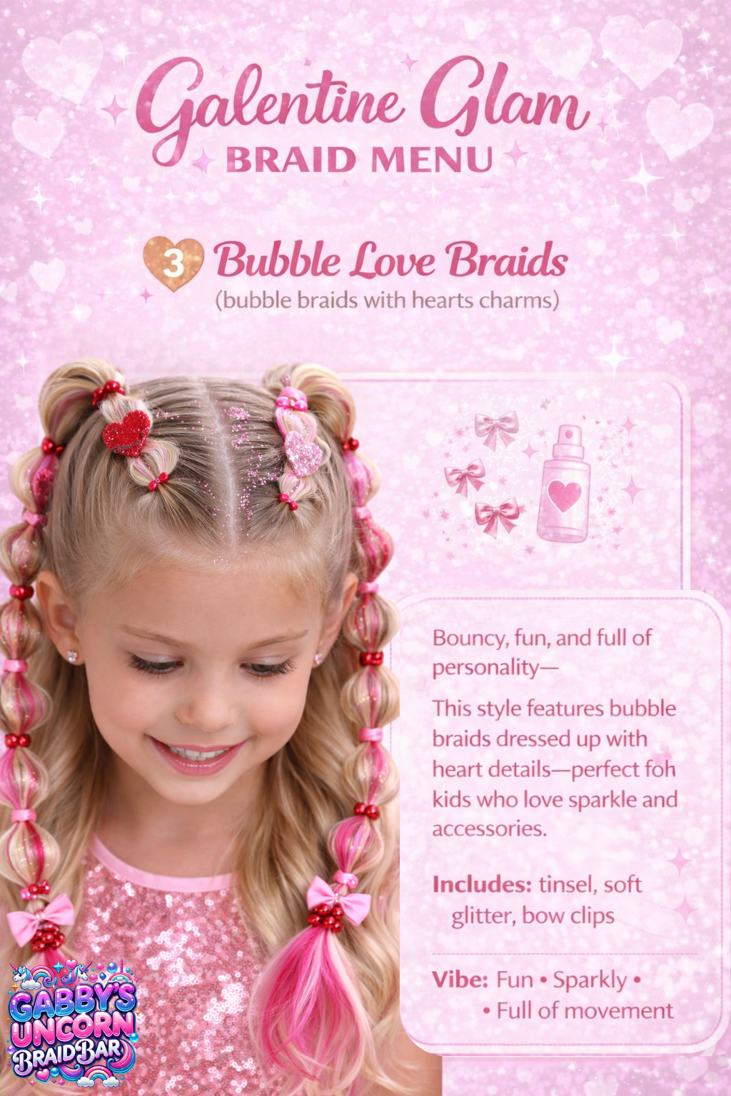 💕 GALENTINE GLAM & BRAIDS 💕 Unicorn Braid Bar • February Exclusive