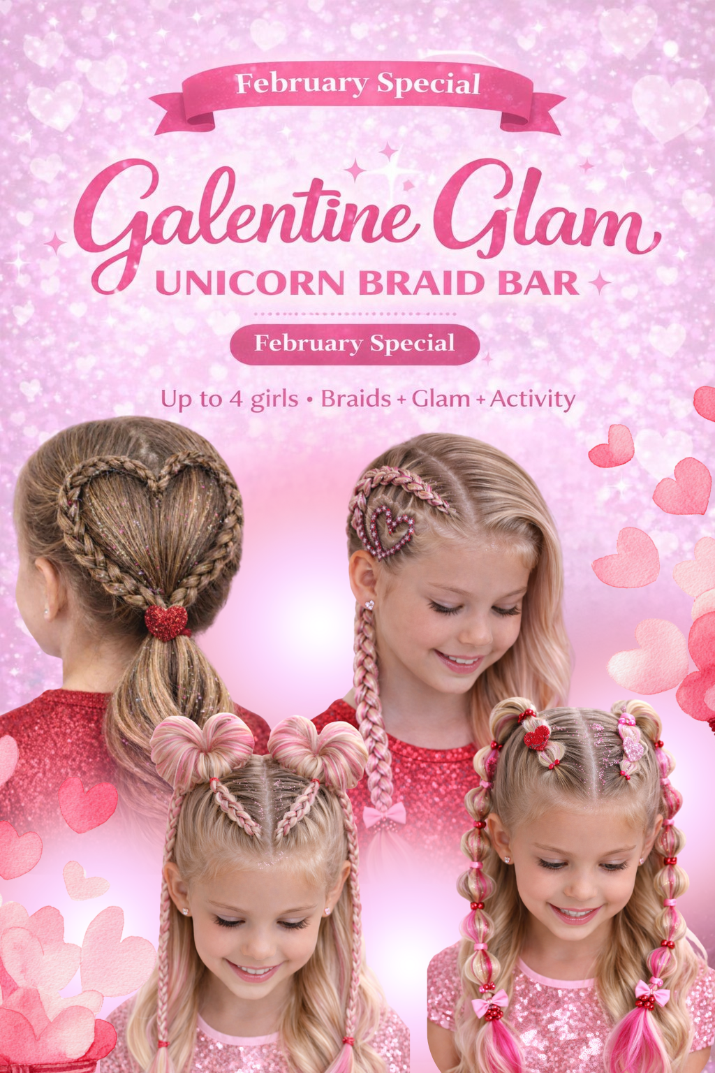 💕 GALENTINE GLAM & BRAIDS 💕 Unicorn Braid Bar • February Exclusive