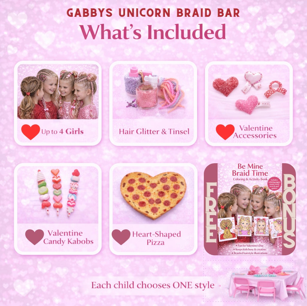 💕 GALENTINE GLAM & BRAIDS 💕 Unicorn Braid Bar • February Exclusive